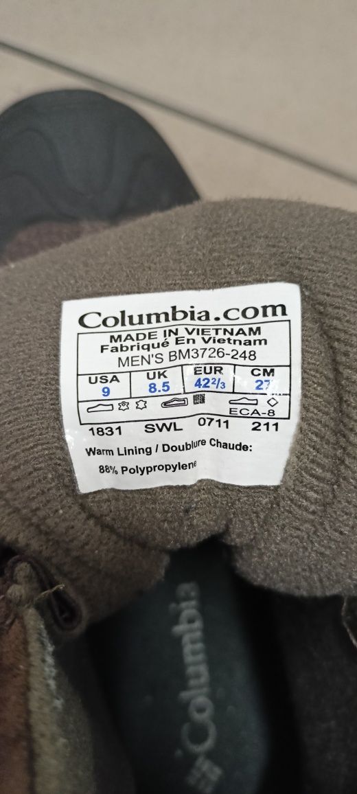 Buty męskie zimowe Columbia