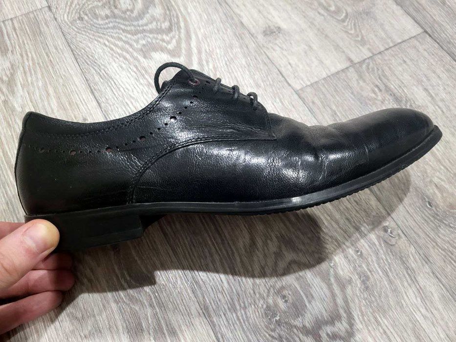 Шкіряні туфлі Брогі з натуральної шкіри, розмір 40