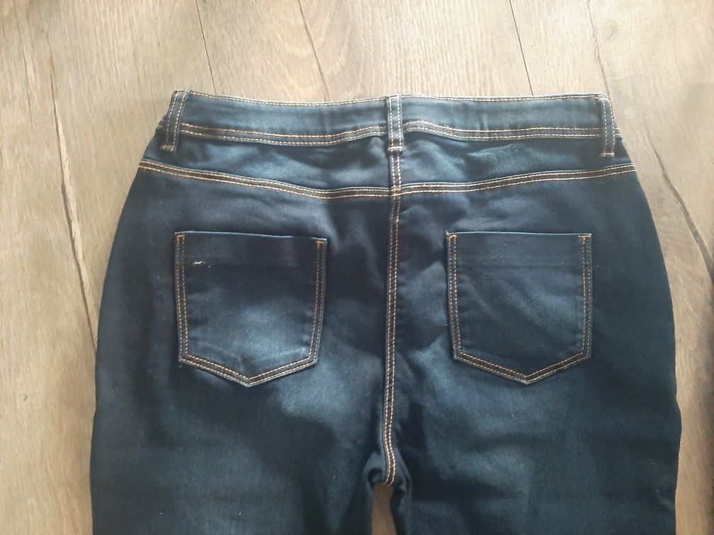 Zestaw spodnie jeansowe rurki skinny dziewczęce george 152 158