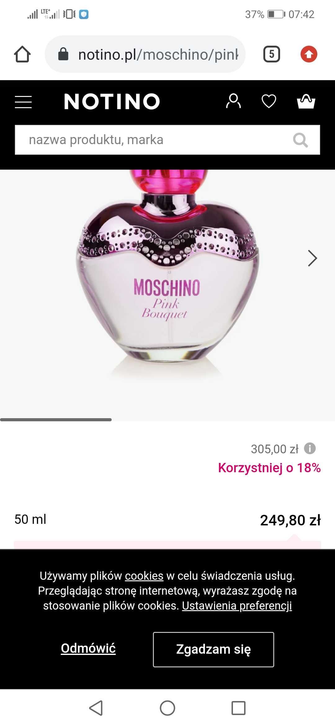 Moschino
Pink Bouquet 50 perfum