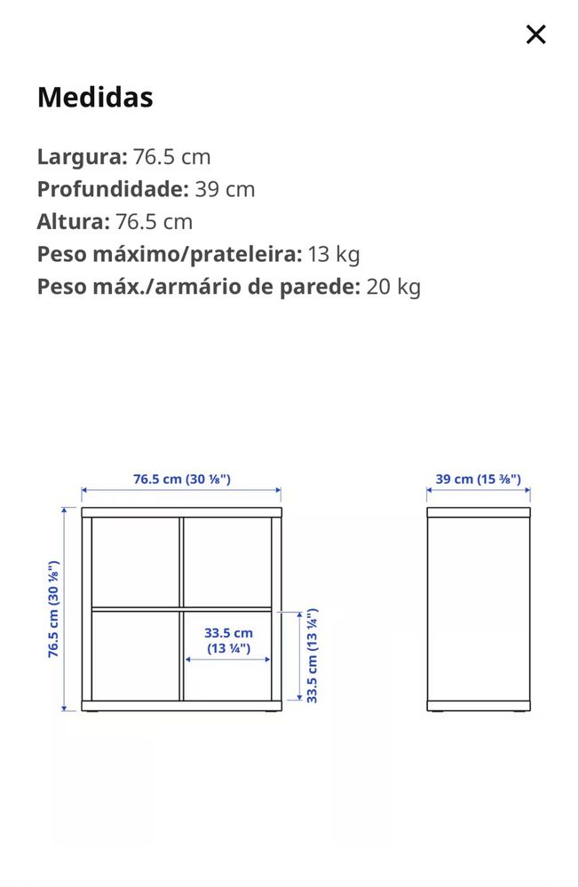 Estante ikea Preto