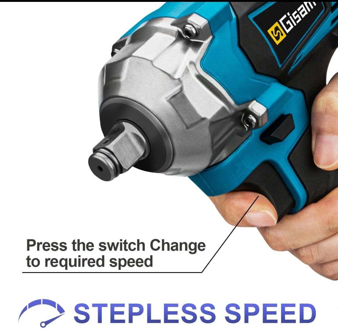 Chave de impacto com 1200n.m Torque, com 2 bateria de 588V