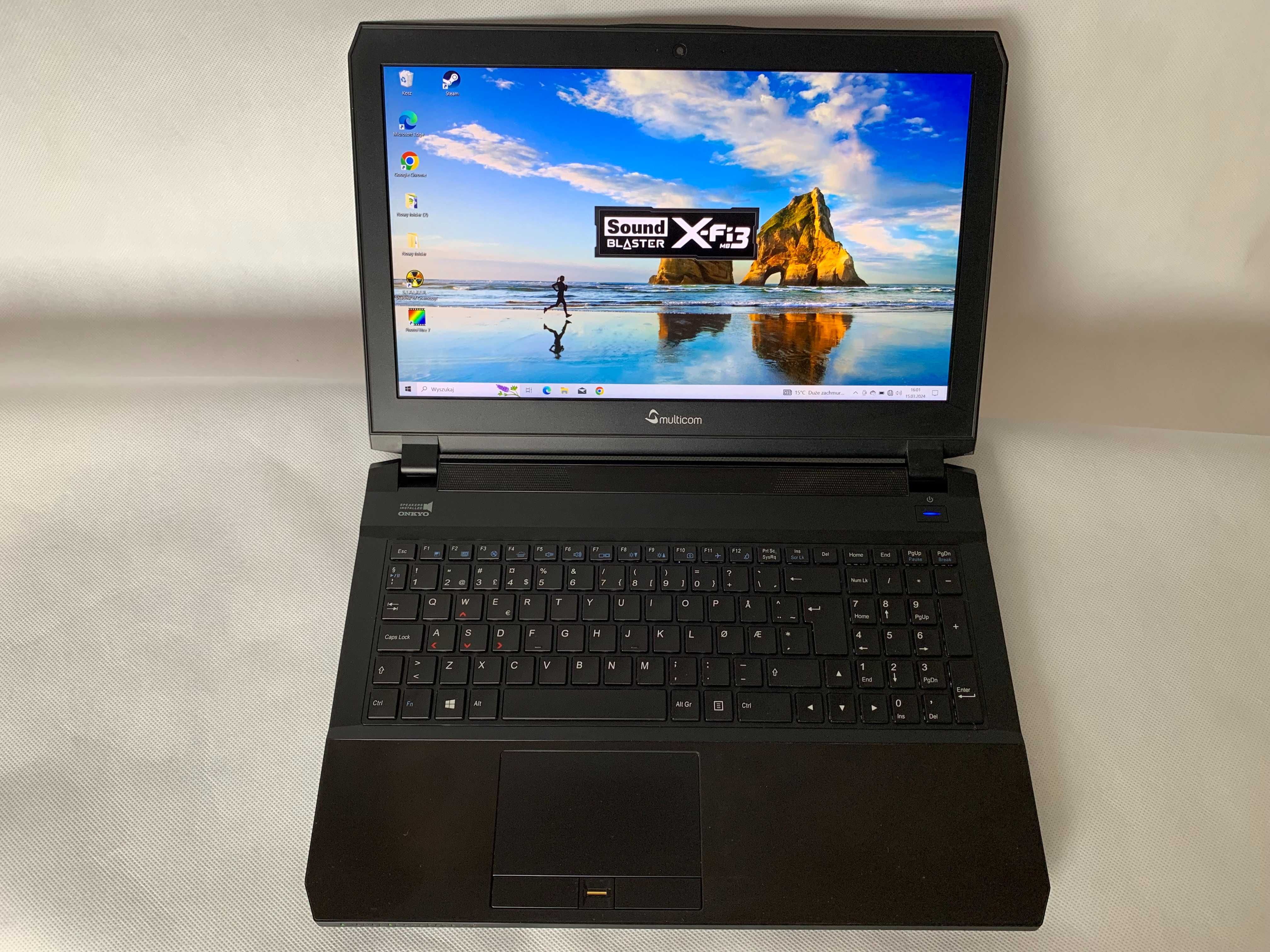 Gaming Clevo P651SE Hyperbook SL500 i7HQ Quad GTX 970M vs 1050Ti ONKYO