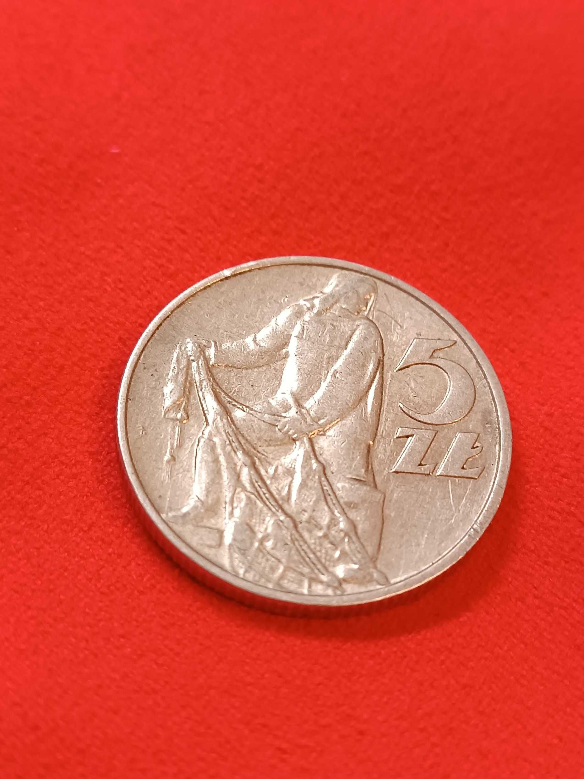 5 zł Rybak 1974 rok PRL Aluminium