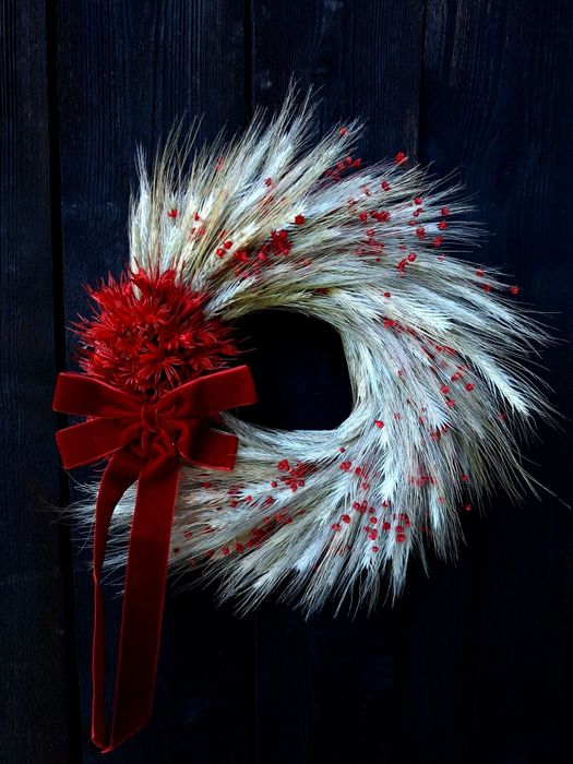 Wianek na Boże Narodzenie, świąteczny, dekoracja drzwi i stołu