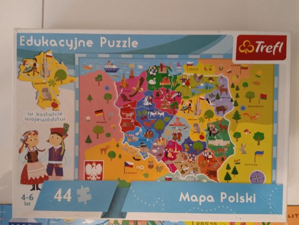 Puzzle Mapa Polski 44 elementy