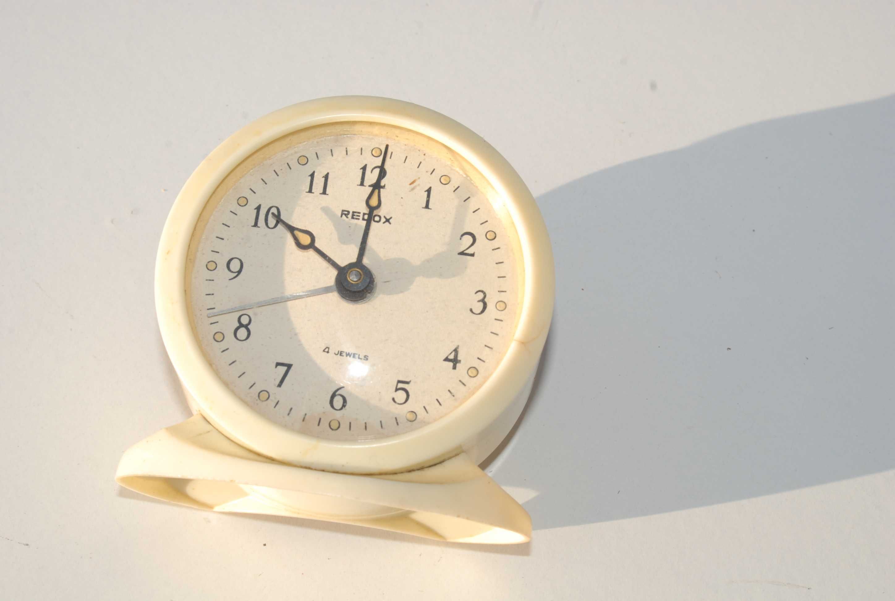 Stary zegar zegar budzik Redox 4 klejnoty antyk unikat kolekcjonerski