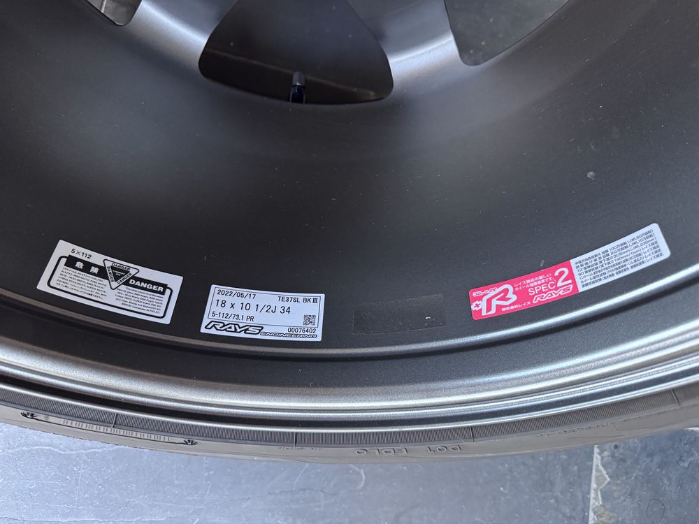 Felgi Volk Rays TE37 SL Black Edition III 18 5x112 Supra JDM
