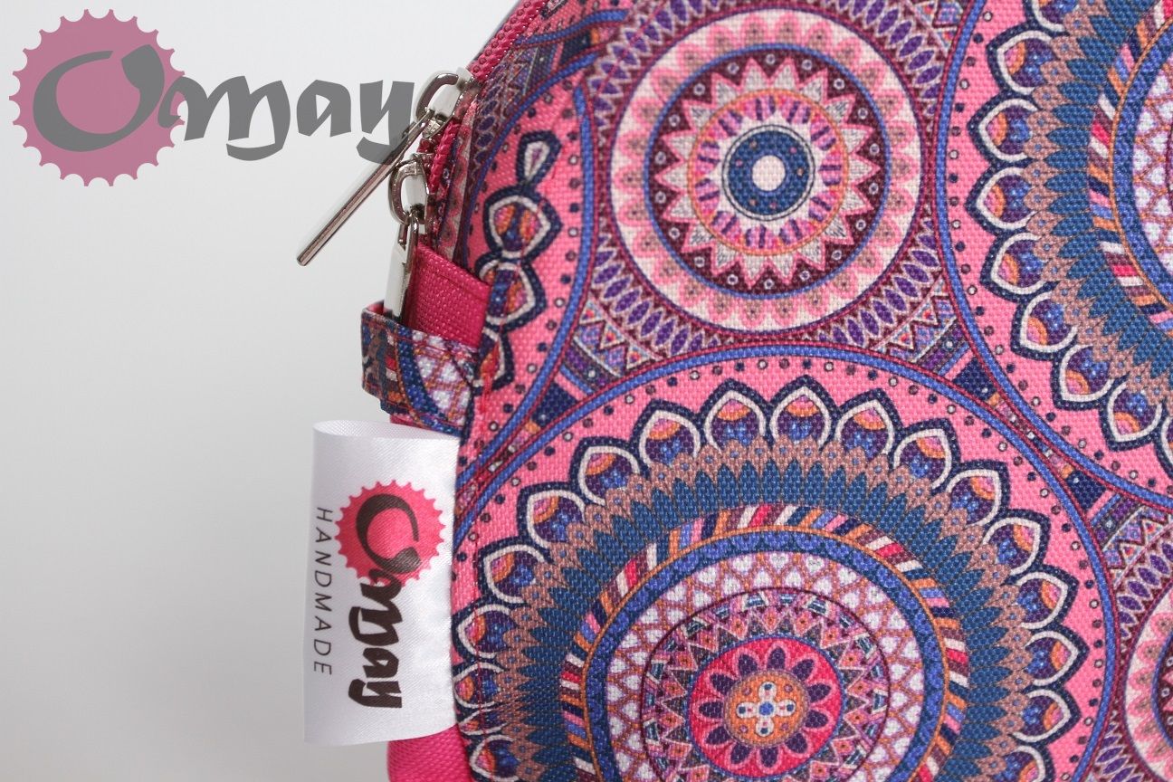 Różowy organizer do OBAG MOON LIGHT mandale granat 2 kieszenie OMAY