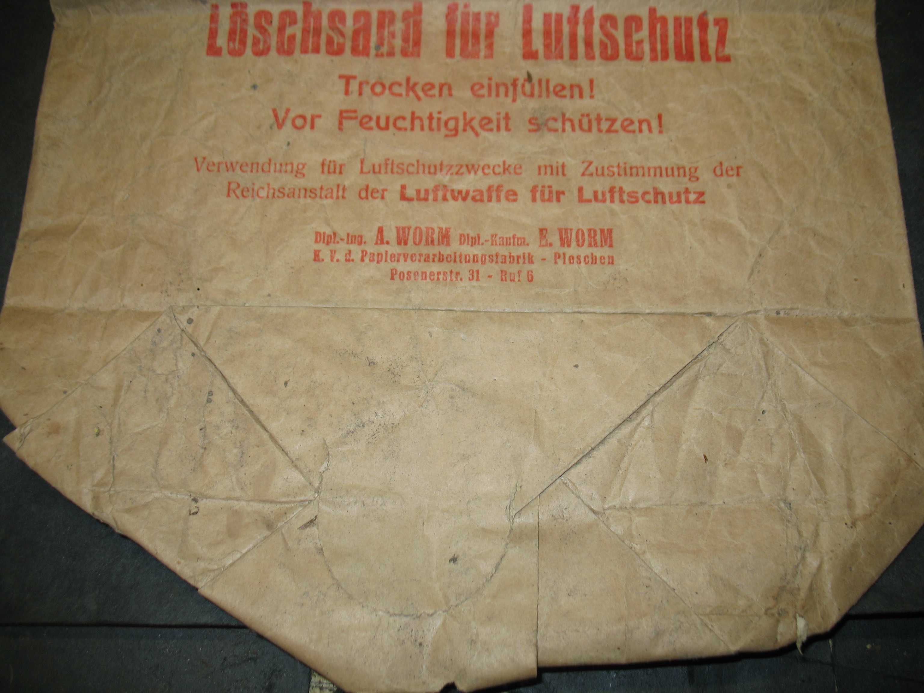 Pleschen  - Pleszew - Piasek Gaśniczy do Obrony Przeciwlotniczej