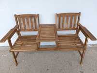 Drewniana 2 osobowa sofa ogrodowa, Drewniana ławka balkonowa