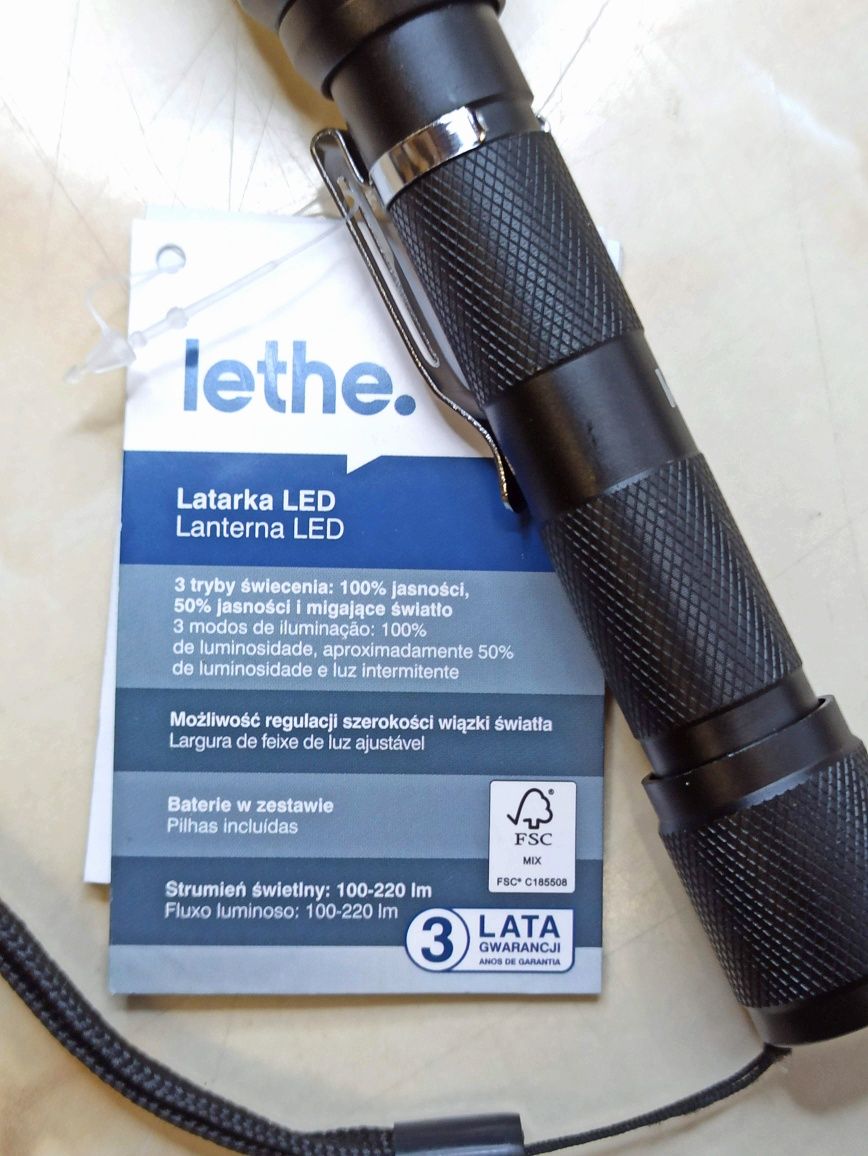 Latarka LED aluminium outdoor Lethe