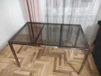 Stół szklany ikea torsby stal