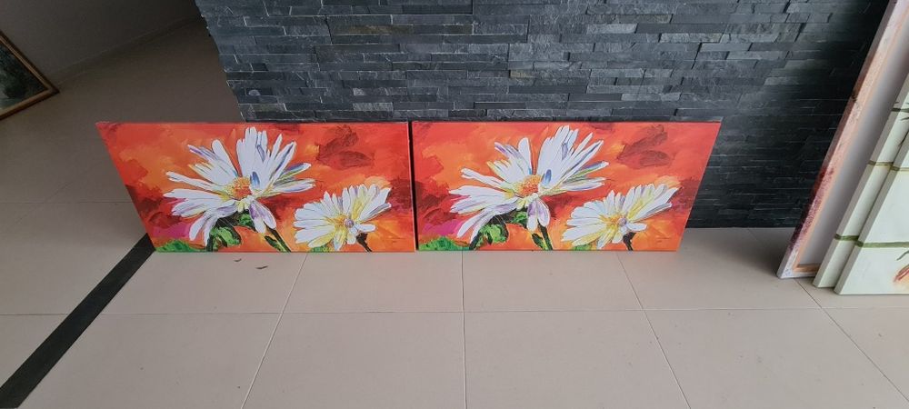 Duże obrazy, motyw kwiatów