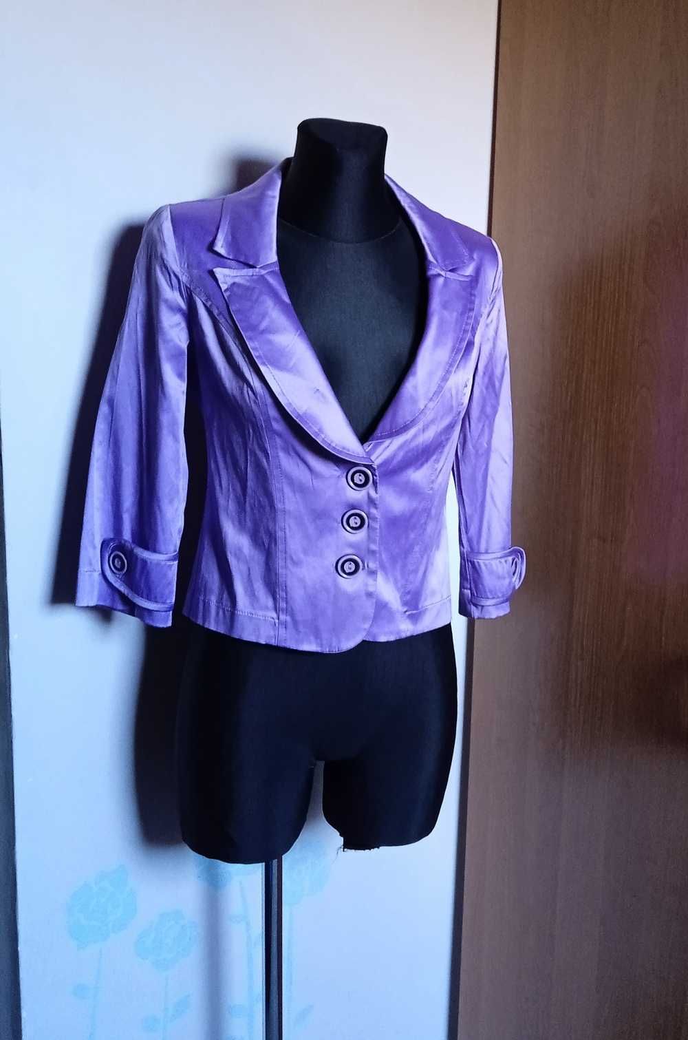 Fioletowy elegancki żakiet r. 38/40