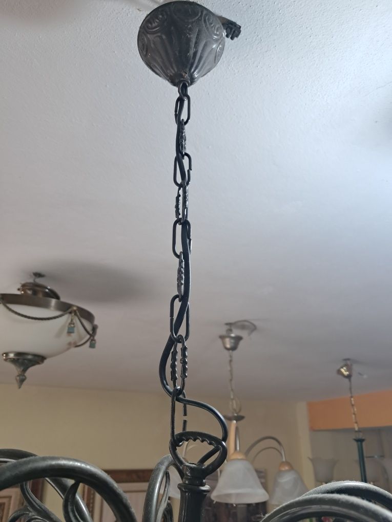 Candeeiro de Tecto Rectro/Clássico Preto e Branco