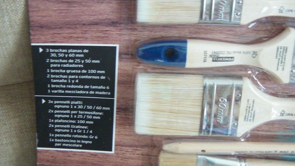 Conjunto 10 pincéis para pinturas acrílicas