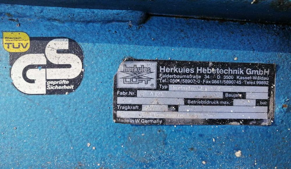 Podnośnik płytowy Pneumatyczny poduszka wulkanizacji Herkules Hercules