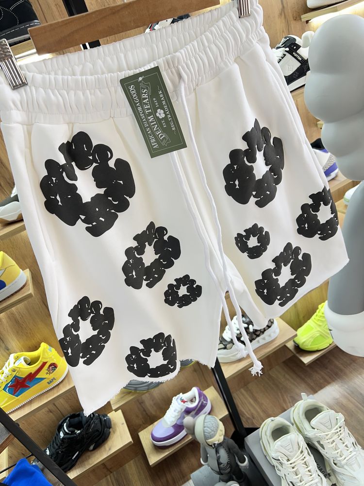 Шорти Denim Tears Ss25 White/Black Logo