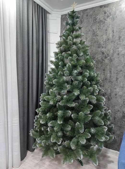 Штучна ялинка 1.8м Сніжок з білим напиленням від виробника