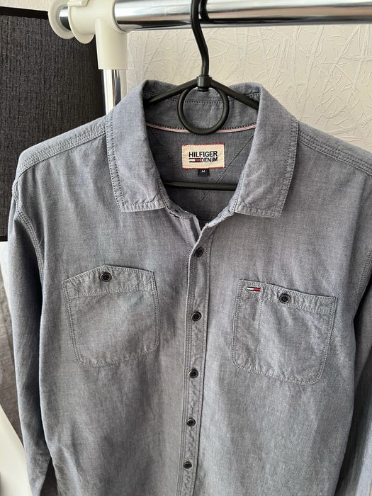 Сорочка Hilfiger Denim — сірий chambray, M