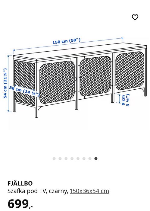 rustykalna szafka pod TV ikea FJÄLLBO