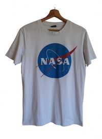 Mister Tee biało niebieska koszulka męska Nasa Rozmiar S t-shirt