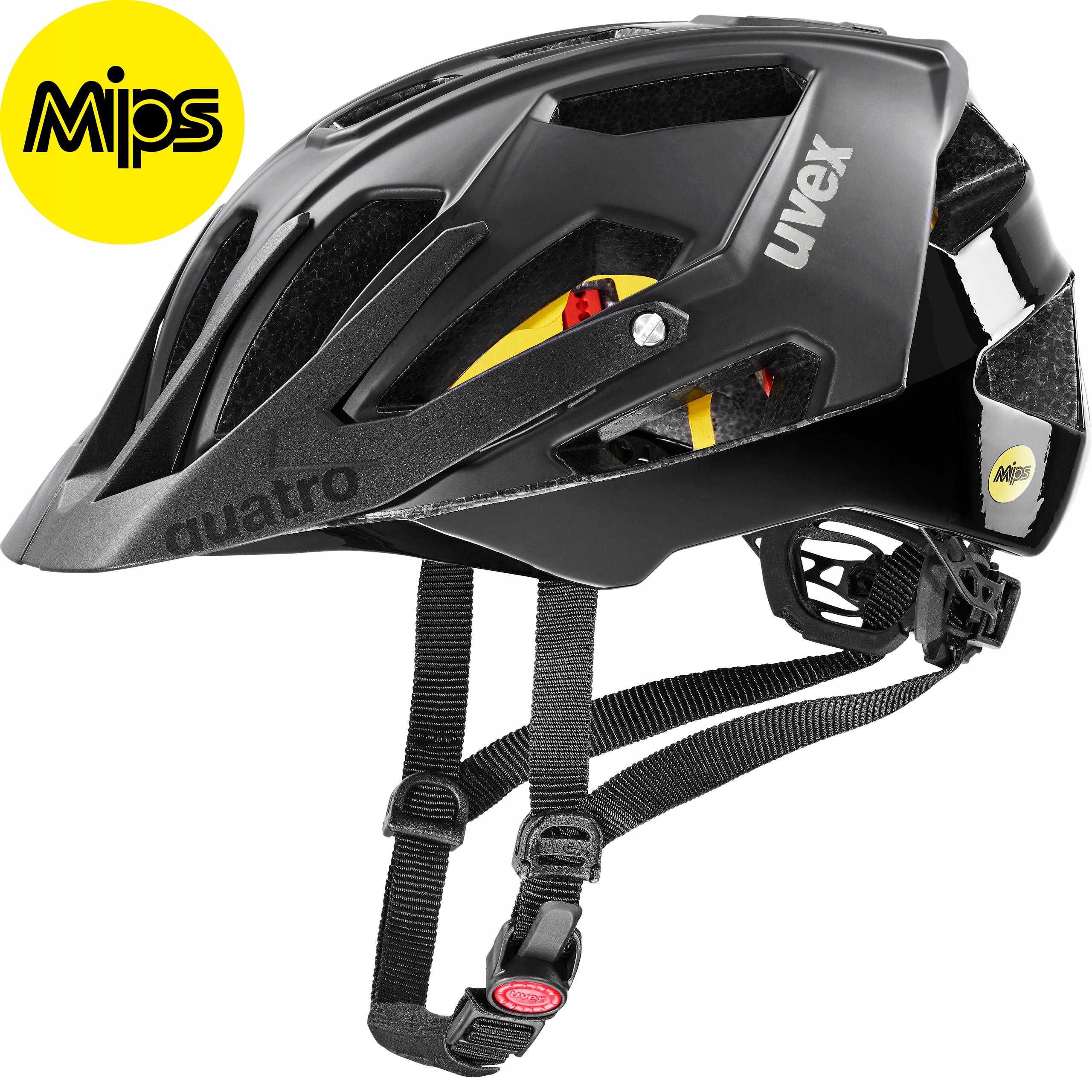 Uvex Quatro CC MIPS 52 57 all black kask MTB Enduro rowerowy