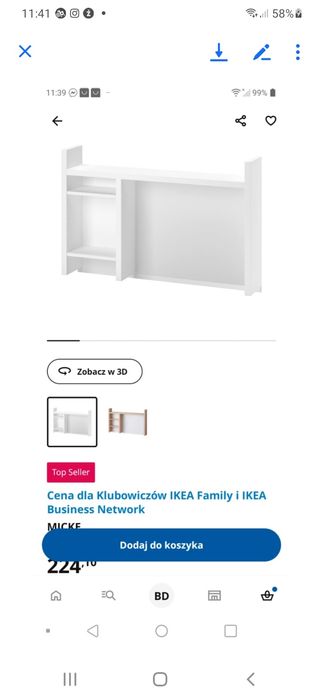 Nadstawka na biurko