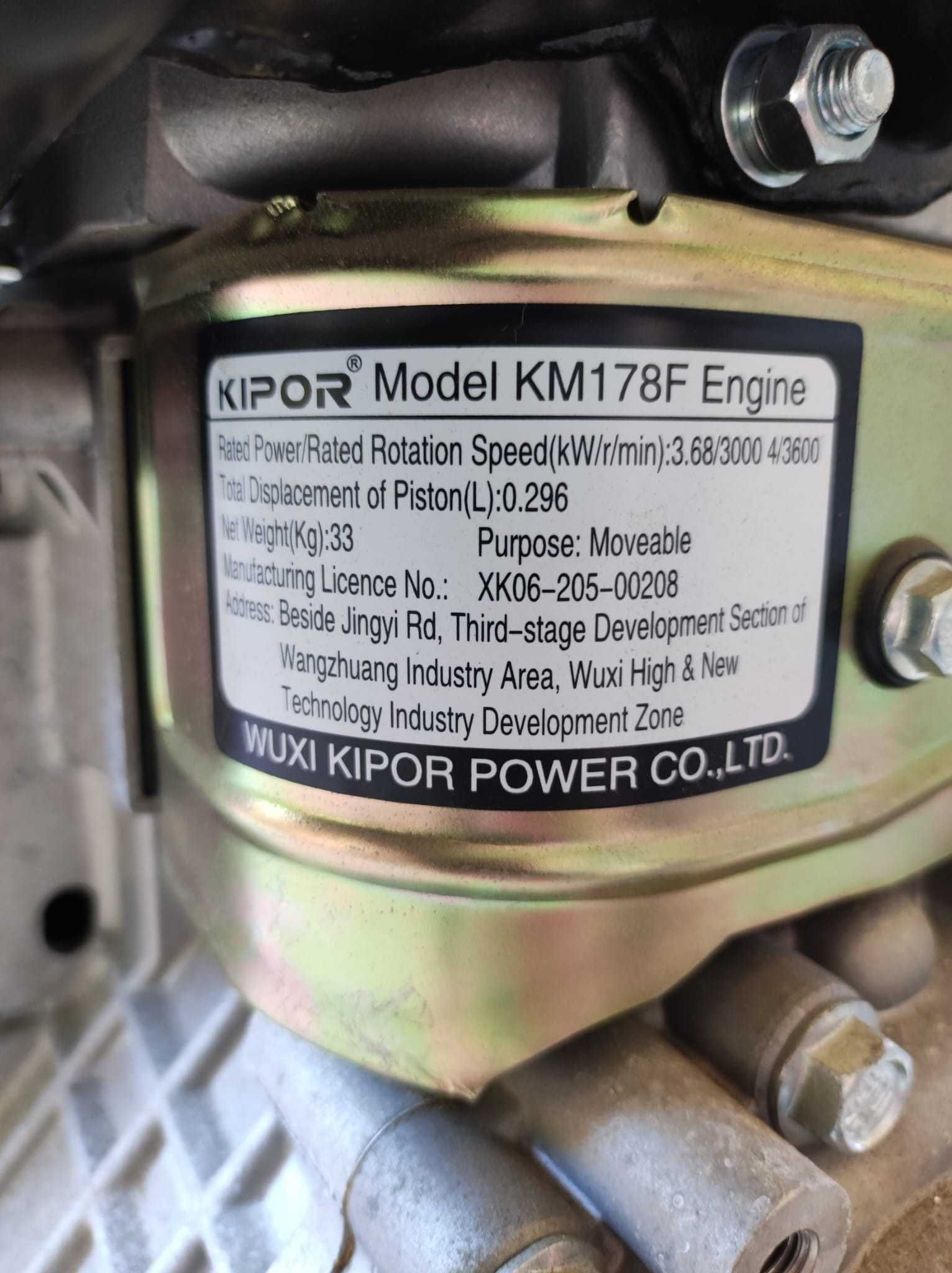 Silnik diesel KIPOR Model KM178F