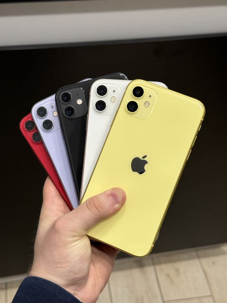 iPhone 11 64/128/256gb жовтий, пурпуровий, чорний, білий, червоний