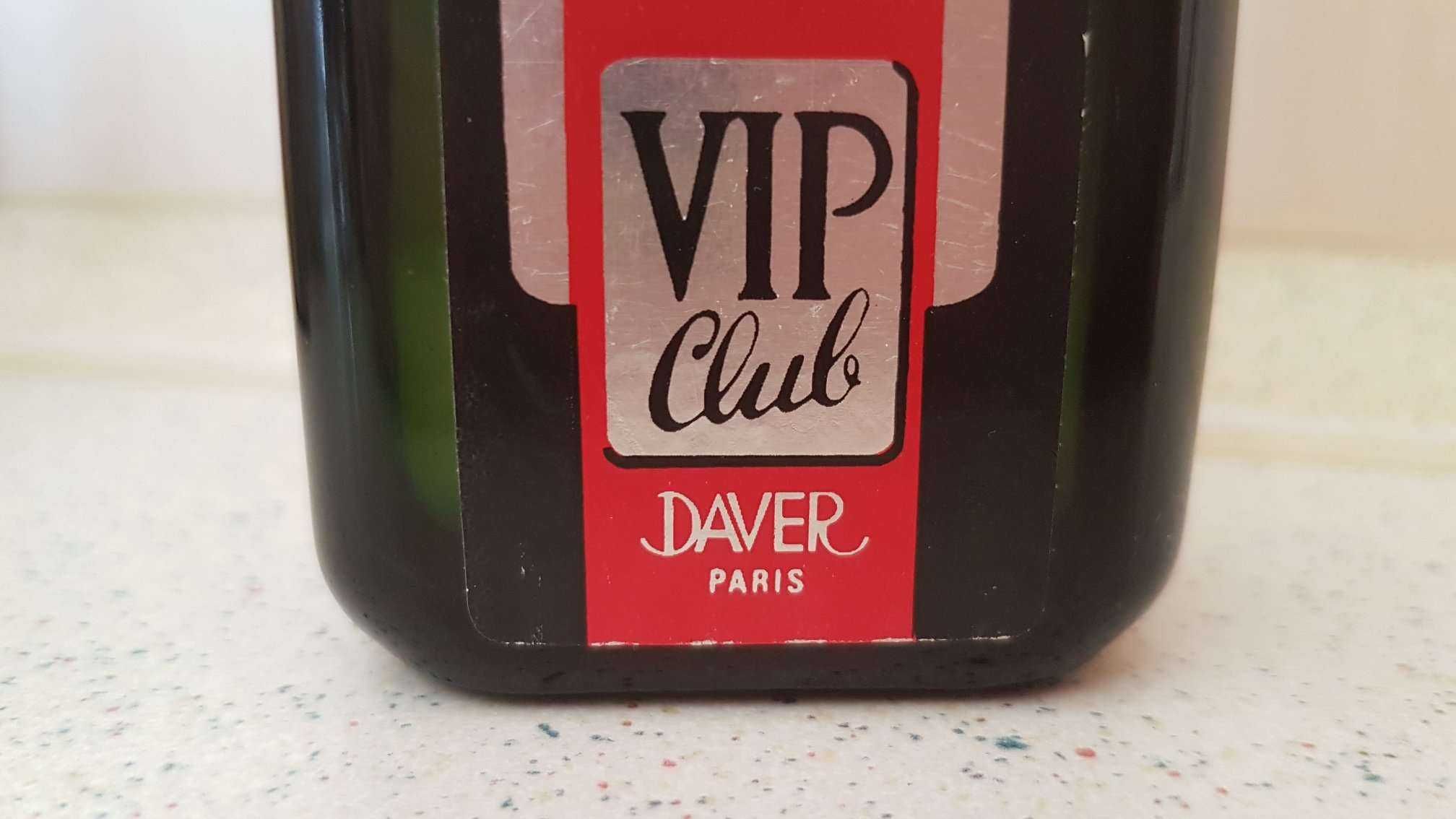 Daver VIP Club bottle made in France Винтаж