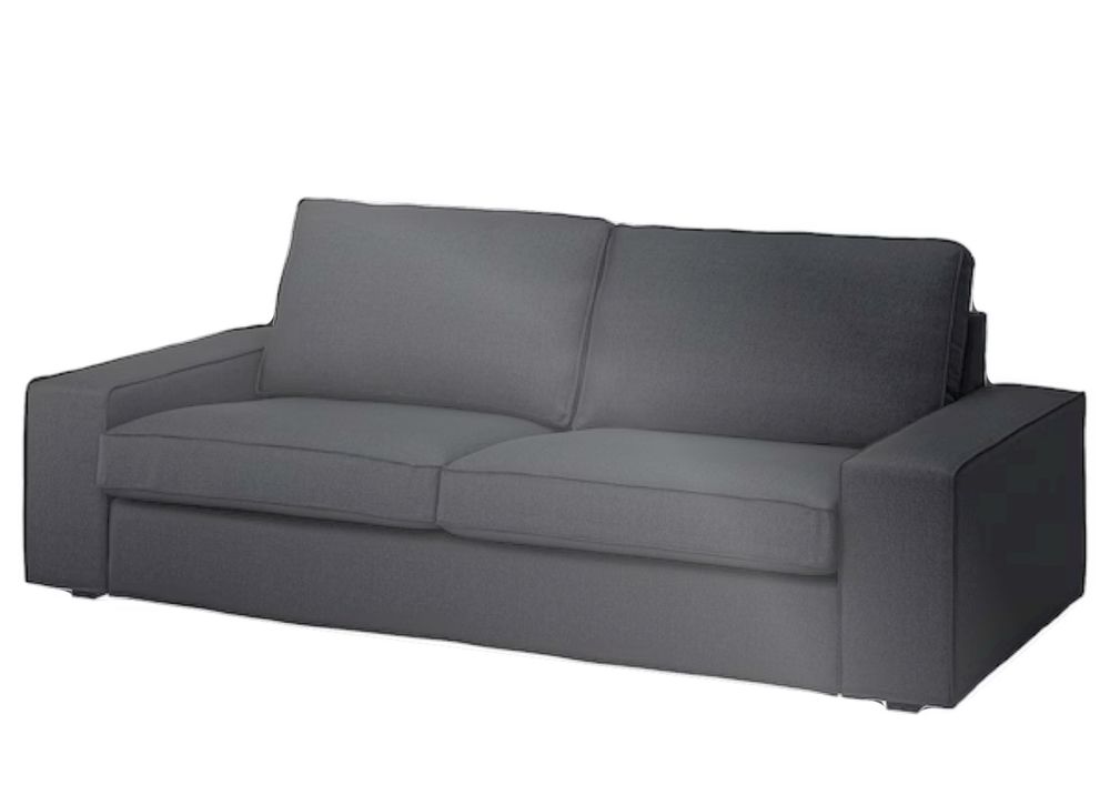 Sofa trzyosobowa ikea kivik szara kanapa prane pokrowce