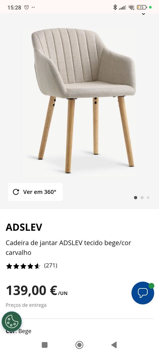 Cadeiras jysk tenho 4