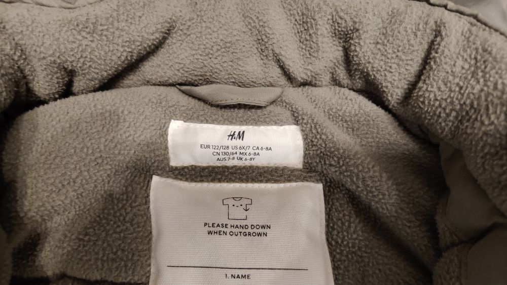 Kurtka zimowa h&m 122/128 parka dziewczęca