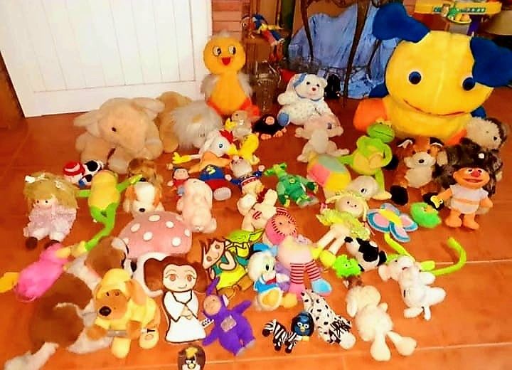 80 Peluches Antigos - Lote