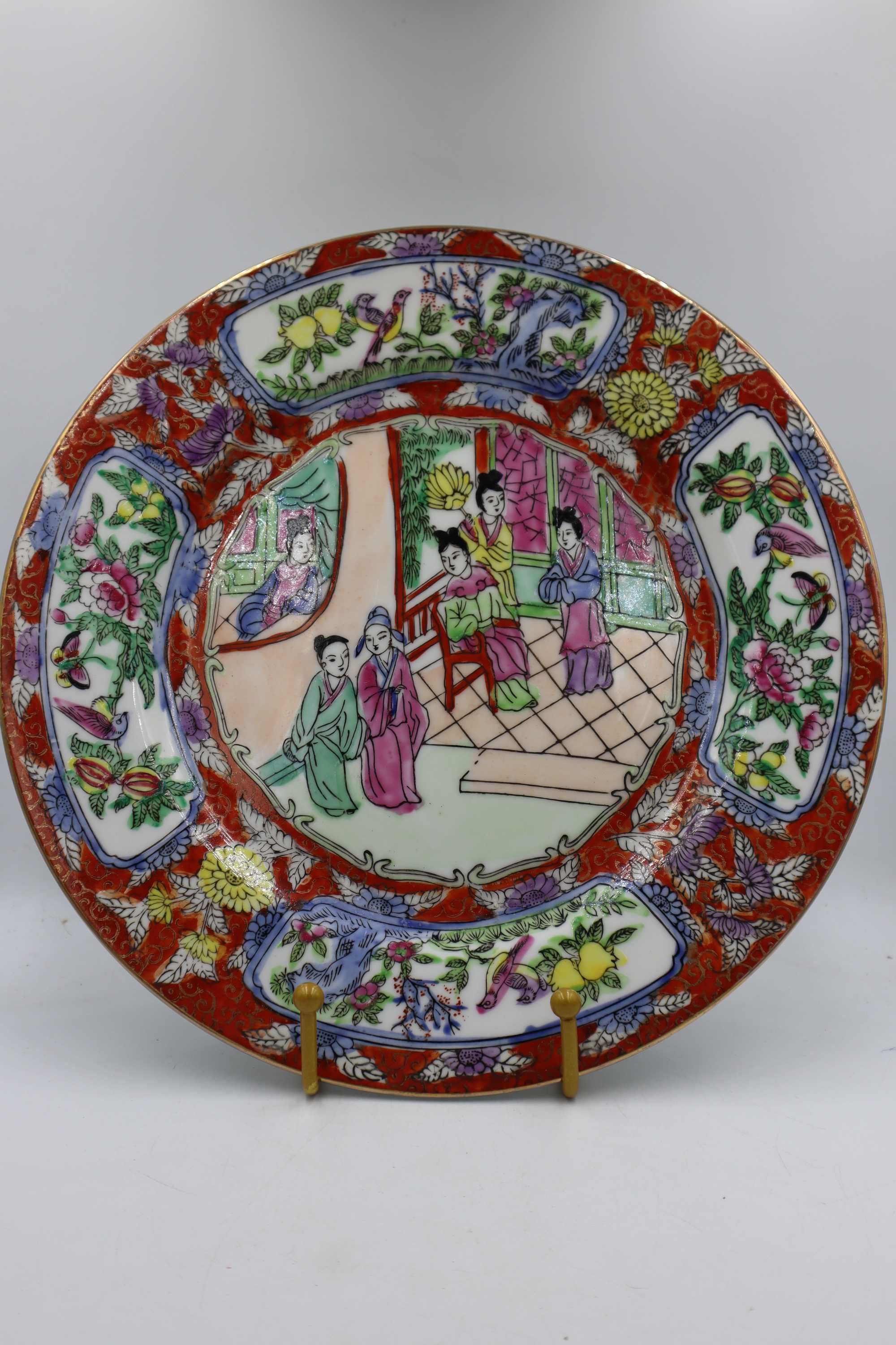 Talerz Dynastia Qing początek XX W Porcelana CHINY ls