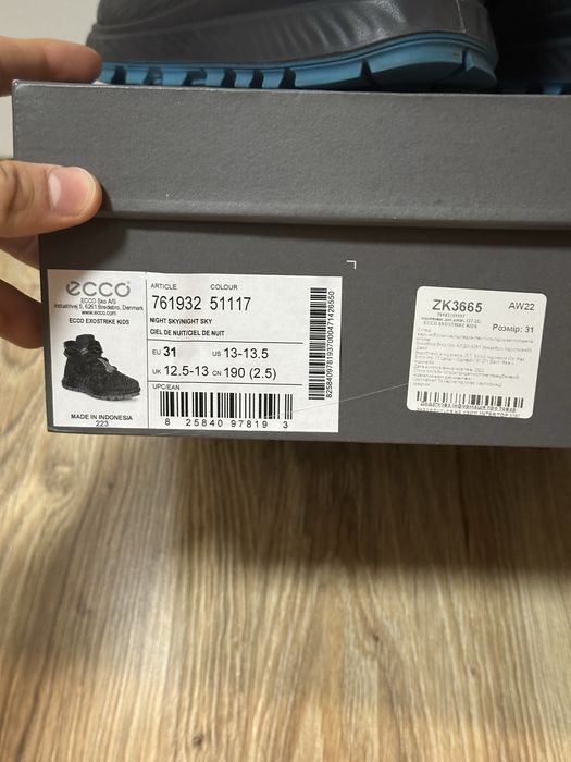 Черевики осінні ecco gore tex