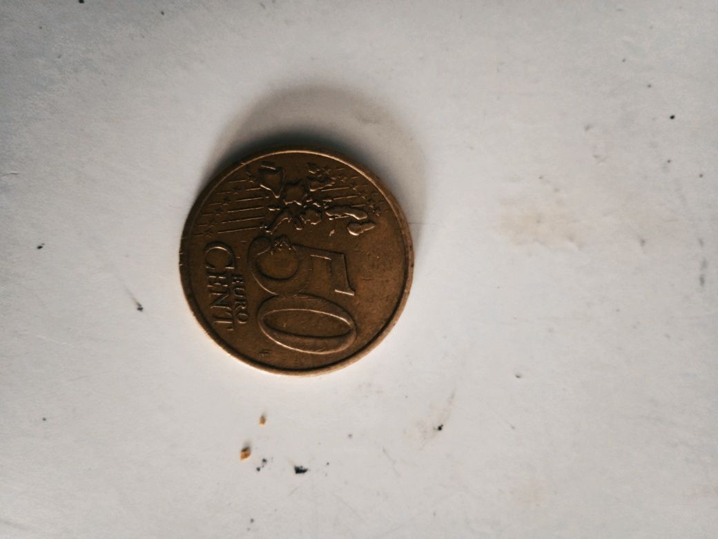 Moneta 50 euro centów z Francji z 1999