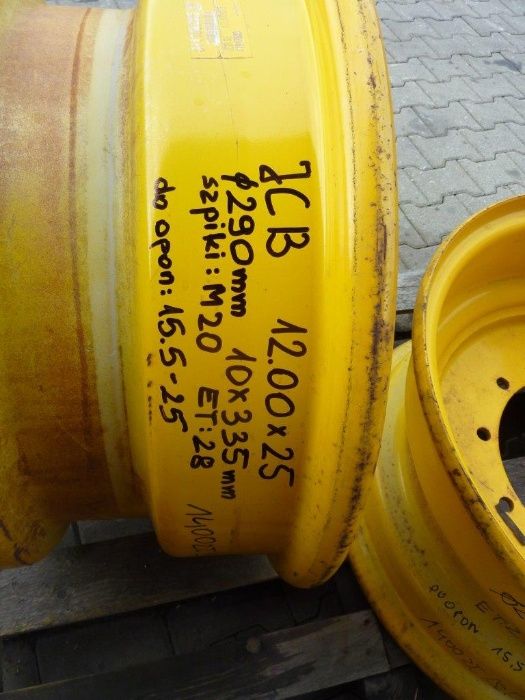 Felga używana JCB 12.00x25 10x335mm ET28 800zł D16