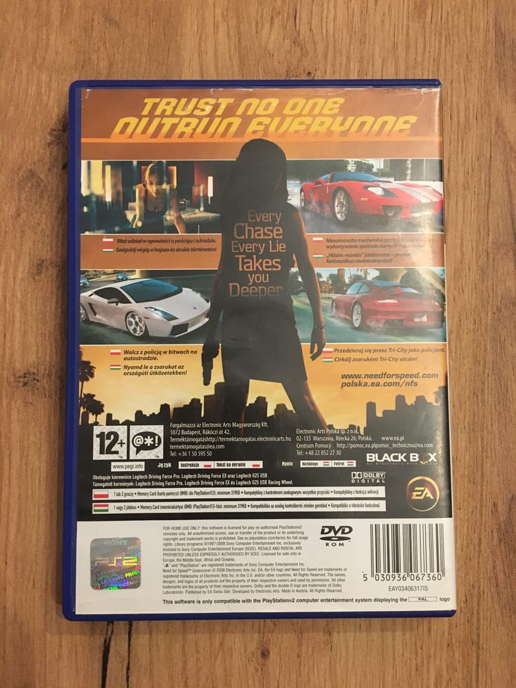 Ps2 Need for speed Undercover Pl.