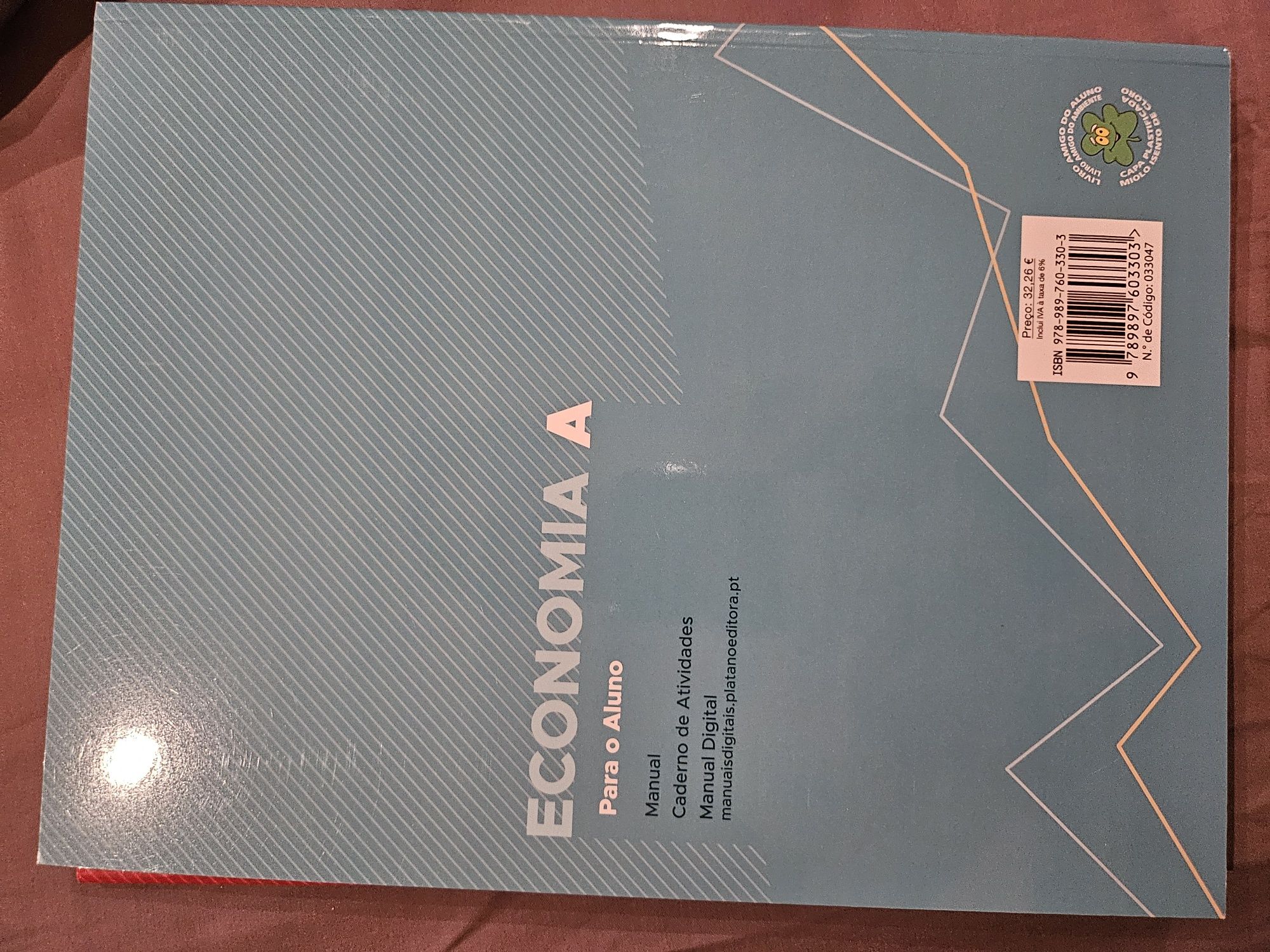 Livro escolar de economia 10 ano ( manual + livro exercícios) Estado:N