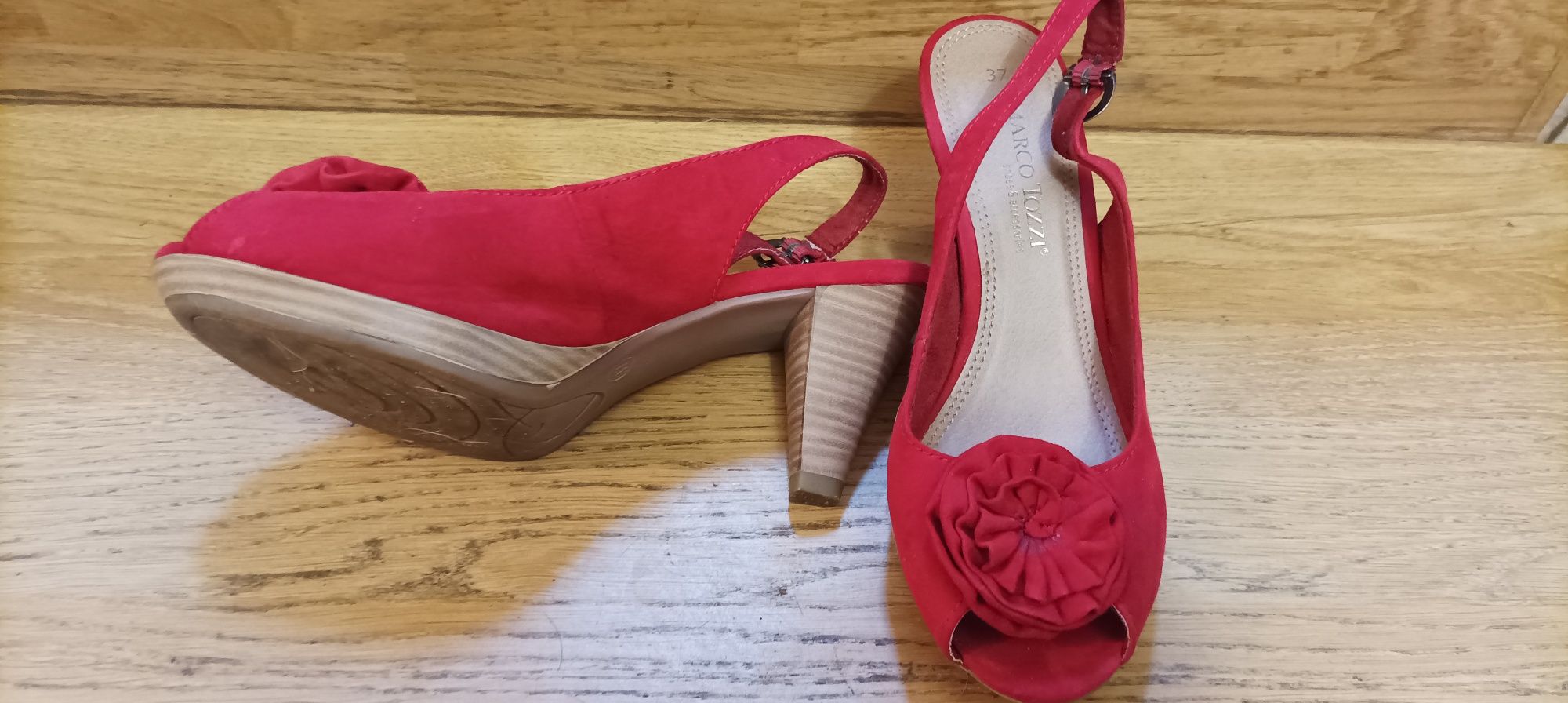 Marco Tozzi buty czółenka wizytowe eleganckie damskie galowe 37 peep