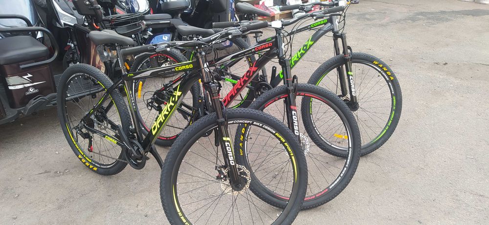 Алюминиевый велосипед Corso «Dark-X» 29", на промах, на Shimano