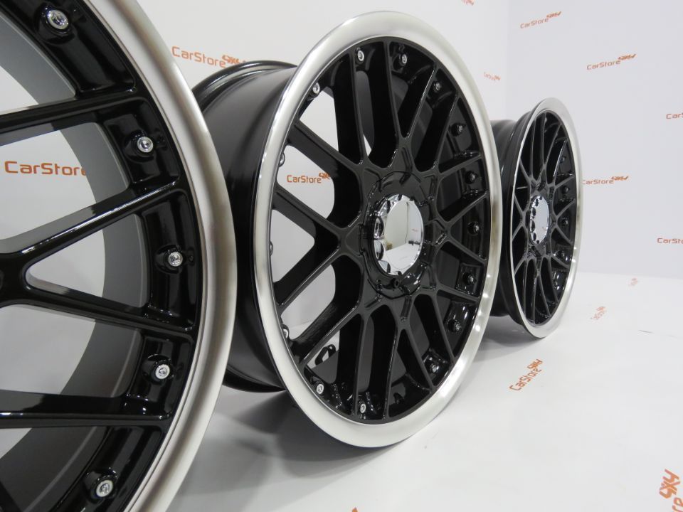 Jantes Look BBS RS2 17 x 7.5 et30 4x100 Pretas e polidas