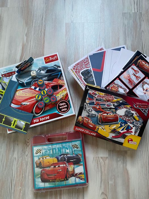 Zestaw CARs Zygzak McQueen gra, puzzle  i zestaw do wycinania