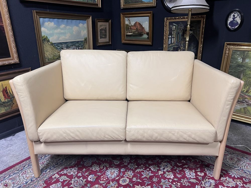 Sofa dwuosobowa skóra naturalna