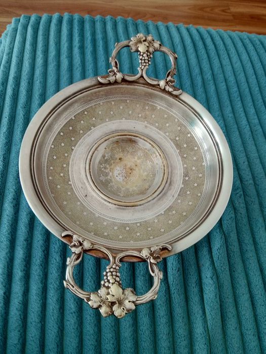 patera ,posrebrzana antyk