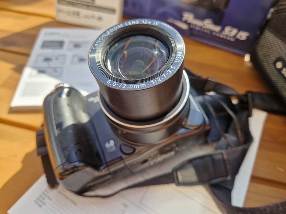 Aparat fotograficzny Canon PowerShot S3 IS + pokrowiec + instrukcje PL