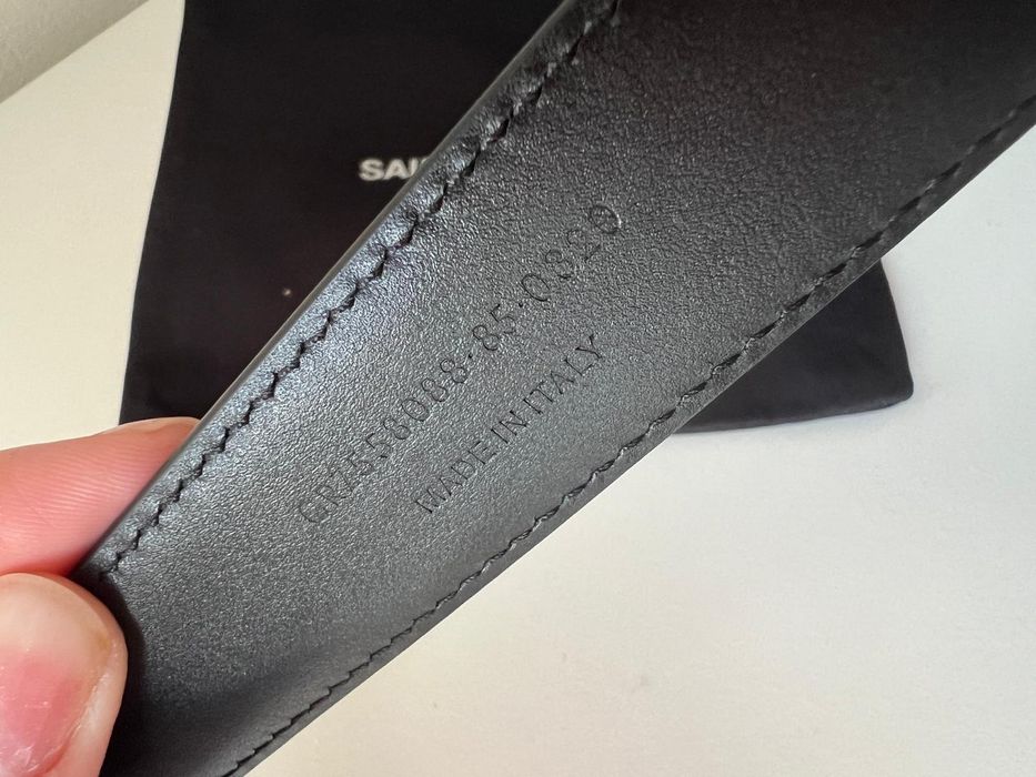 Pasek YSL Saint Laurent cassandre 85 skórzany